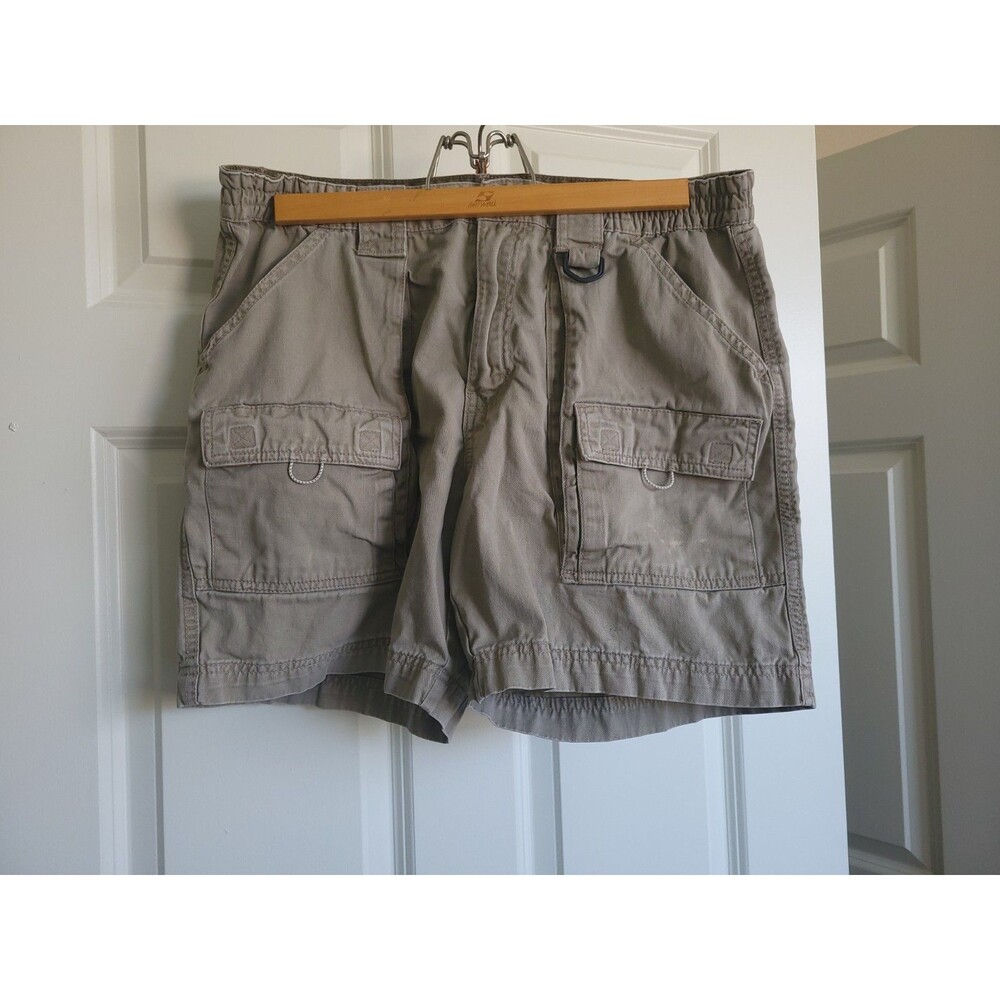 OUTDOOR LIFE Men's Khaki Cargo Shorts Size 34 Used Condition - See Photos
